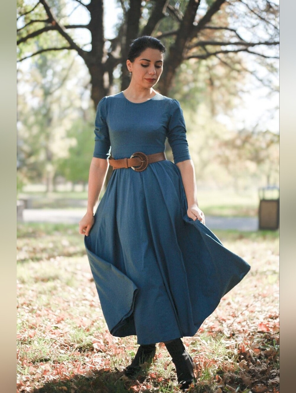 Super Cute Dresses Indigo Lattice Faye L Non-nursing NWT
